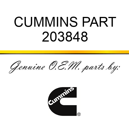 CUMMINS PART 203848