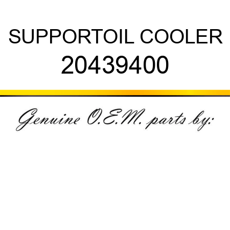 SUPPORT,OIL COOLER 20439400