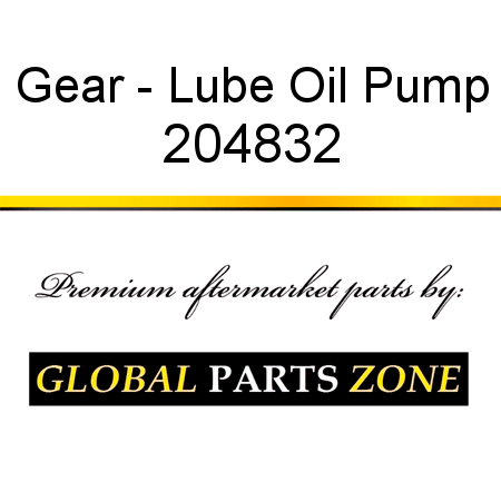 Gear - Lube Oil Pump 204832