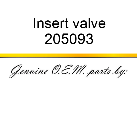 Insert valve 205093
