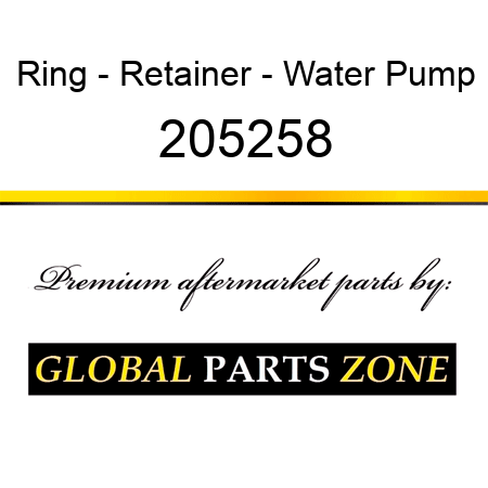 Ring - Retainer - Water Pump 205258