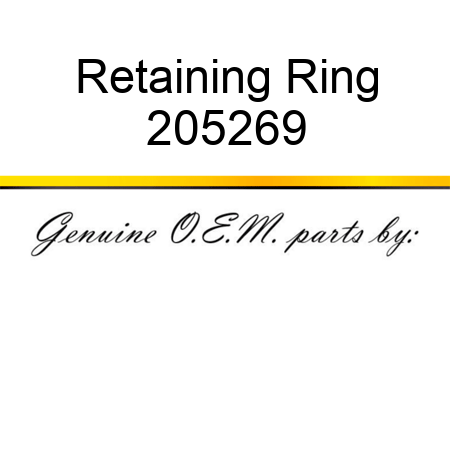Retaining Ring 205269