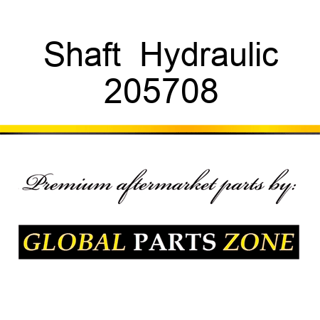 Shaft  Hydraulic 205708