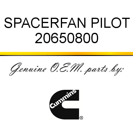 SPACER,FAN PILOT 20650800