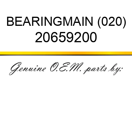 BEARING,MAIN (020) 20659200