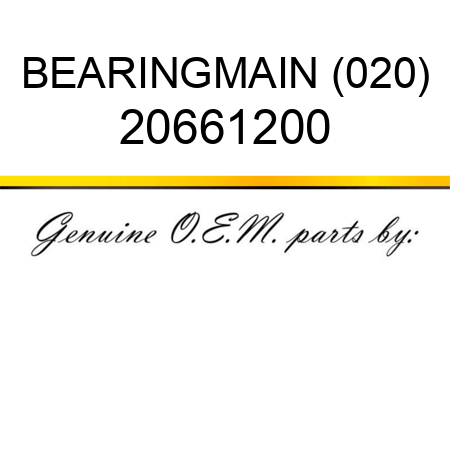 BEARING,MAIN (020) 20661200