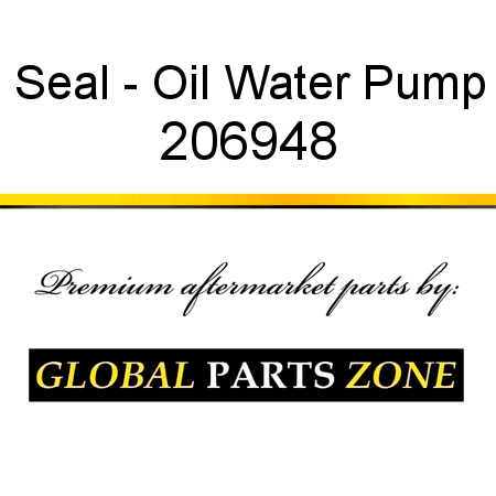 Seal - Oil Water Pump 206948