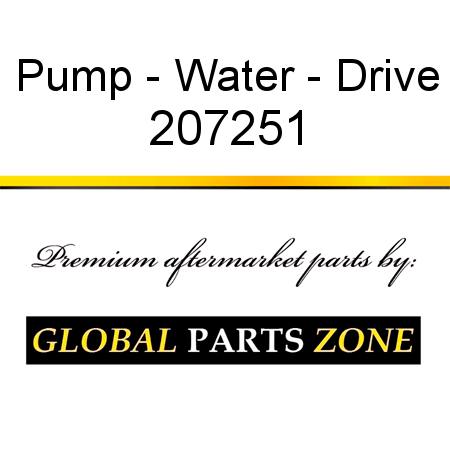 Pump - Water - Drive 207251