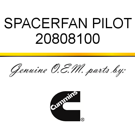 SPACER,FAN PILOT 20808100