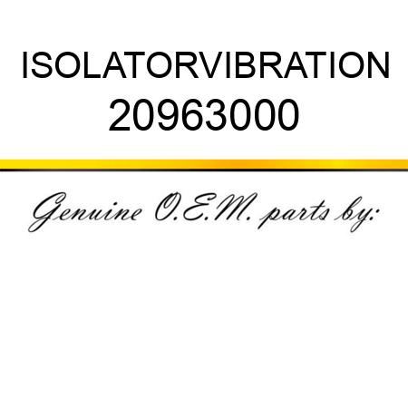 ISOLATOR,VIBRATION 20963000