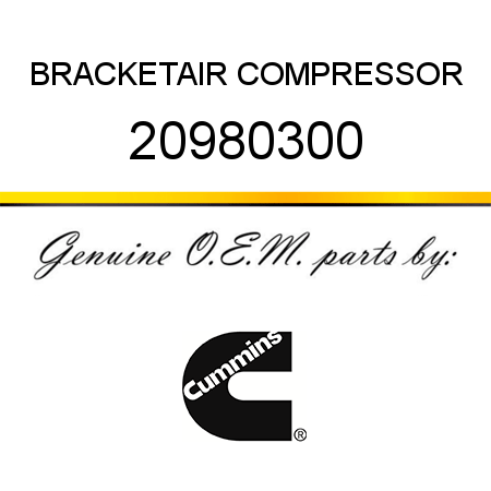 BRACKET,AIR COMPRESSOR 20980300