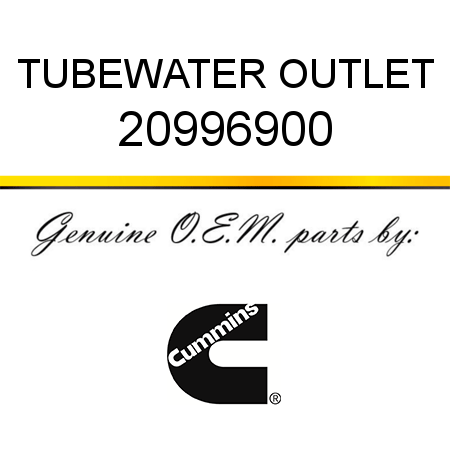 TUBE,WATER OUTLET 20996900