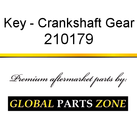 Key - Crankshaft Gear 210179