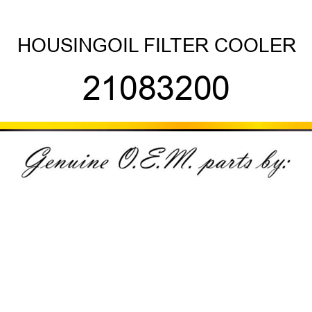 HOUSING,OIL FILTER COOLER 21083200