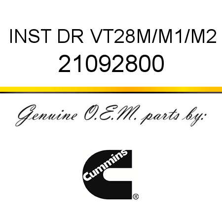 INST DR VT28M/M1/M2 21092800