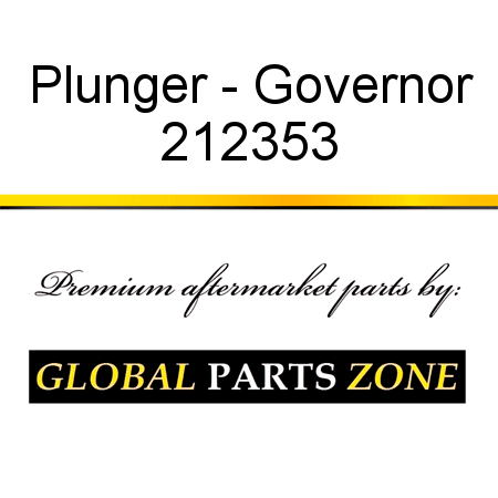 Plunger - Governor 212353