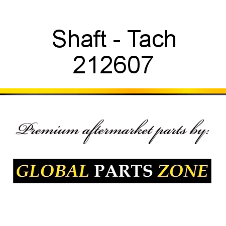 Shaft - Tach 212607