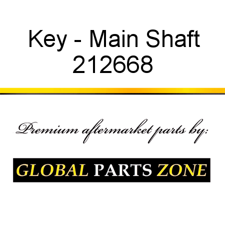 Key - Main Shaft 212668