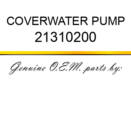 COVER,WATER PUMP 21310200