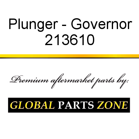 Plunger - Governor 213610
