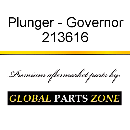 Plunger - Governor 213616