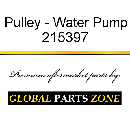 Pulley - Water Pump 215397