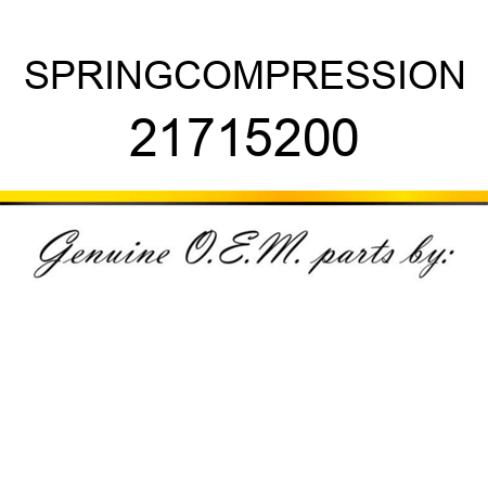 SPRING,COMPRESSION 21715200