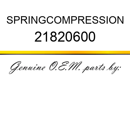 SPRING,COMPRESSION 21820600