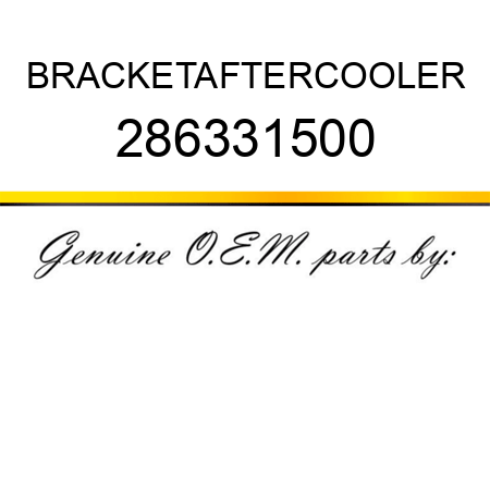 BRACKET,AFTERCOOLER 286331500