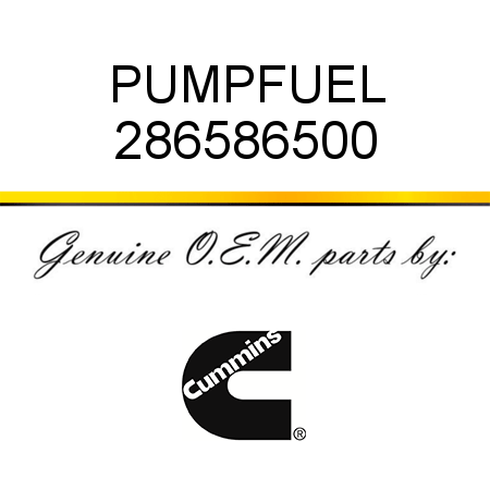 PUMP,FUEL 286586500