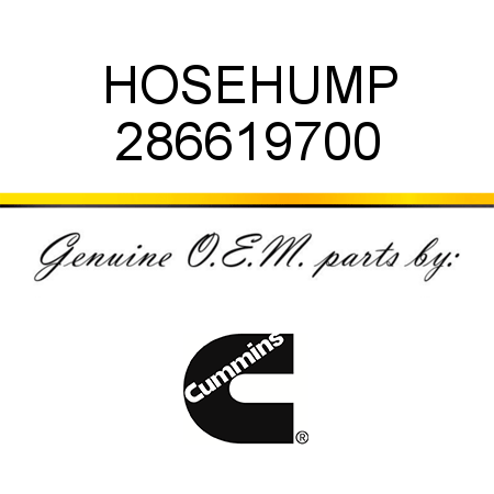 HOSE,HUMP 286619700