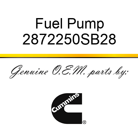 Fuel Pump 2872250SB28