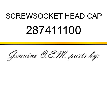 SCREW,SOCKET HEAD CAP 287411100