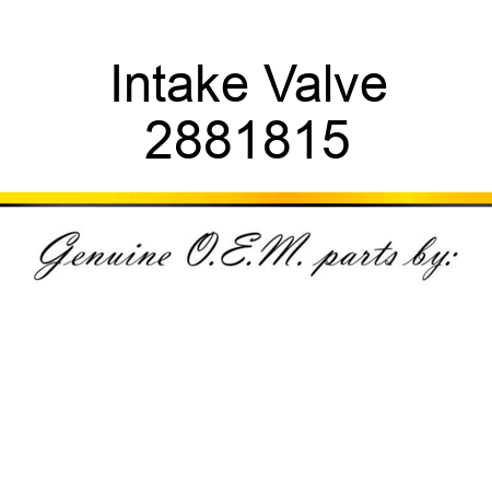Intake Valve 2881815