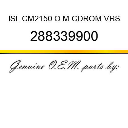 ISL CM2150 O+M CDROM VRS 288339900