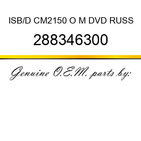 ISB/D CM2150 O+M DVD RUSS 288346300