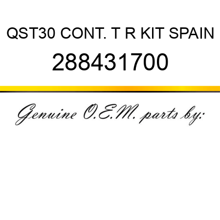 QST30 CONT. T+R KIT SPAIN 288431700
