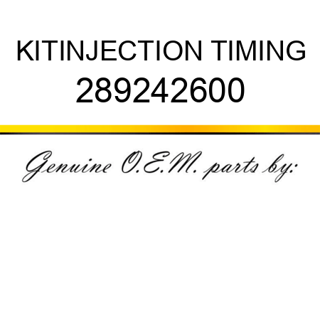 KIT,INJECTION TIMING 289242600