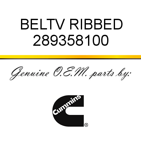 BELT,V RIBBED 289358100