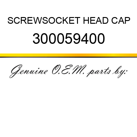 SCREW,SOCKET HEAD CAP 300059400