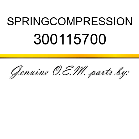 SPRING,COMPRESSION 300115700