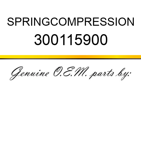 SPRING,COMPRESSION 300115900