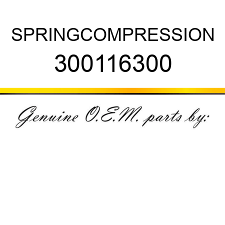 SPRING,COMPRESSION 300116300