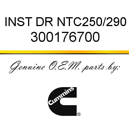 INST DR NTC250/290 300176700