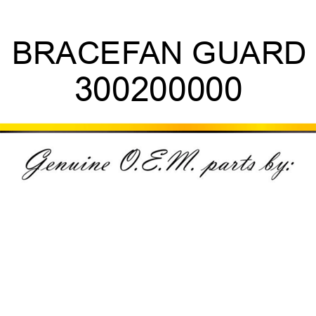 BRACE,FAN GUARD 300200000