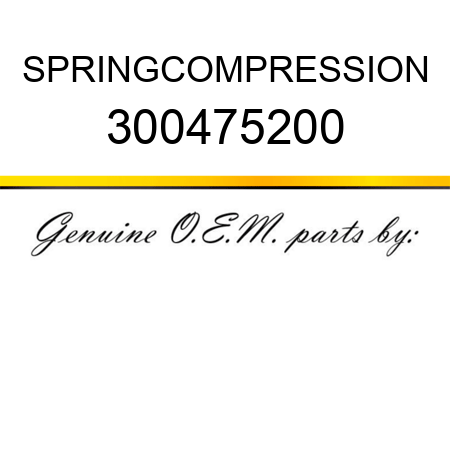 SPRING,COMPRESSION 300475200