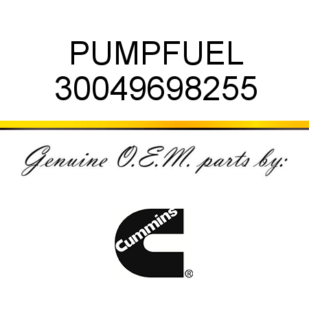 PUMP,FUEL 30049698255