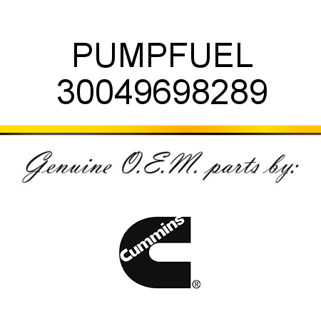 PUMP,FUEL 30049698289