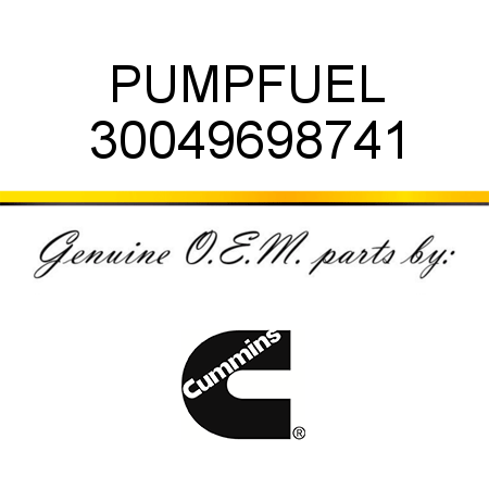 PUMP,FUEL 30049698741