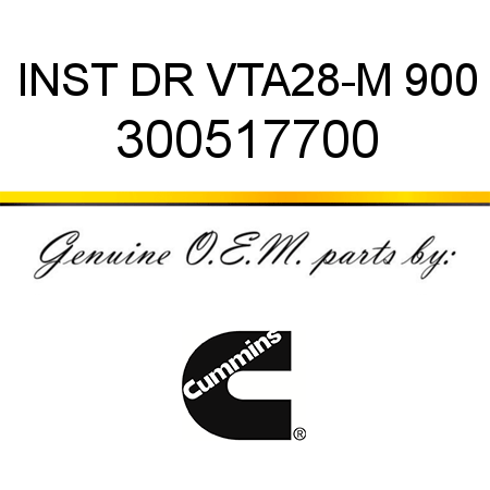 INST DR VTA28-M 900 300517700